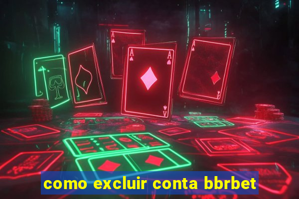 como excluir conta bbrbet